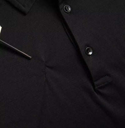 Dolce & Gabbana Black Logo Cotton Collared Polo Top T-shirt