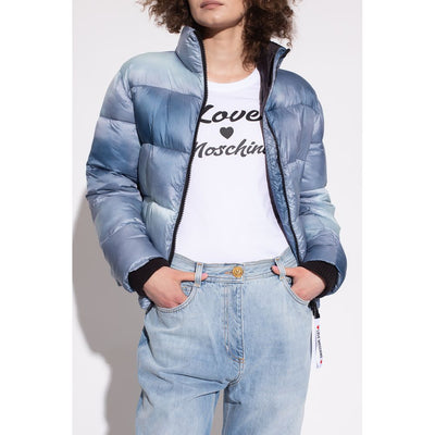 Love Moschino Light Blue Polyester Women Jacket