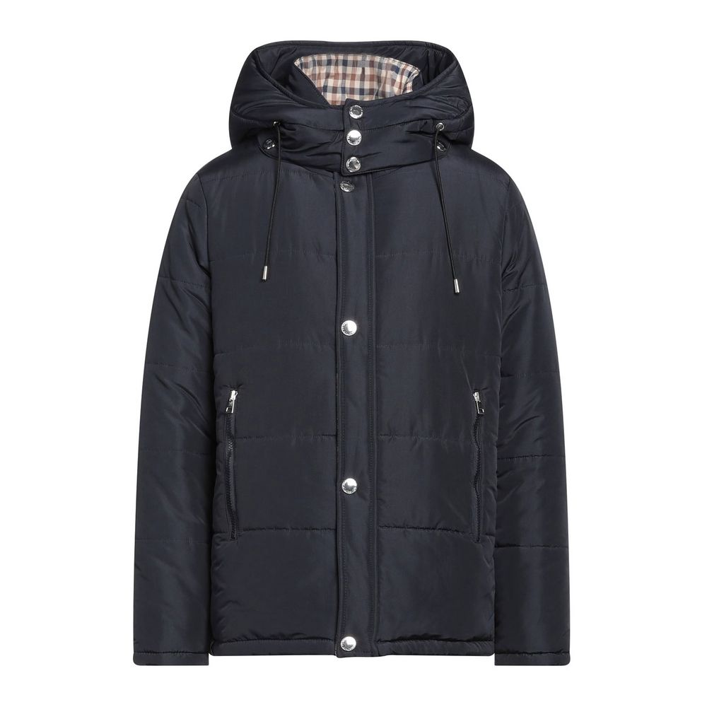 Aquascutum Blue Polyamide Men Jacket