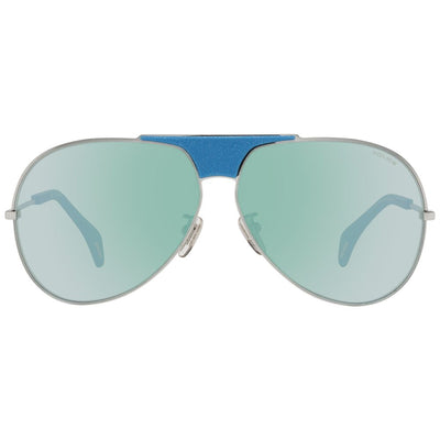 Police Blue Plastic Sunglasses