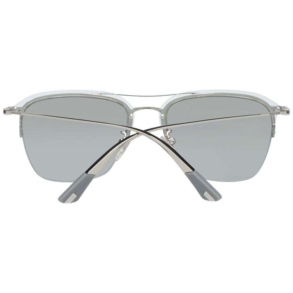 Police Silver Metal & Plastic Sunglasses