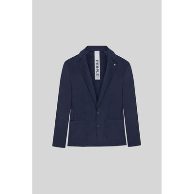 People Of Shibuya Blue Polyester Men's Lightweight Jacket