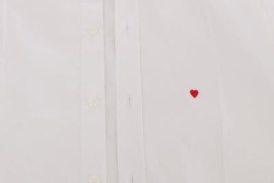 Moschino White Cotton Stretch Slim Fit Dress Shirt