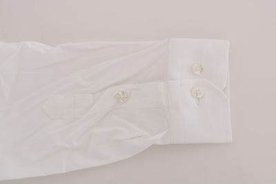 Moschino White Cotton Stretch Slim Fit Dress Shirt