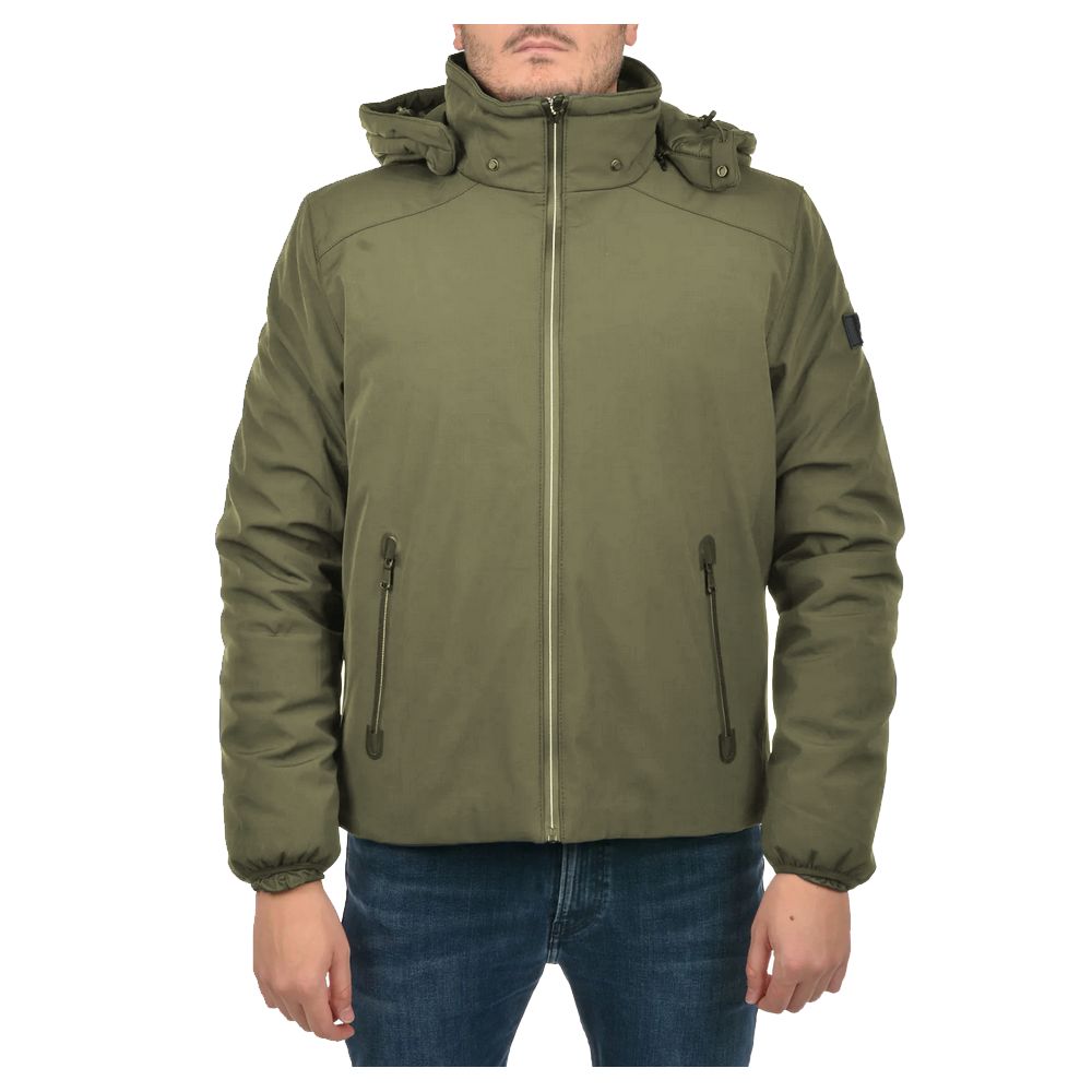 Yes Zee Green Nylon Men Jacket