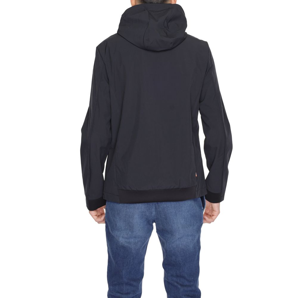 Suns Black Polyester Jackets & Coat