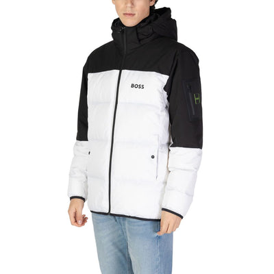 Hugo Boss White Recycled Polyester Jackets & Coat