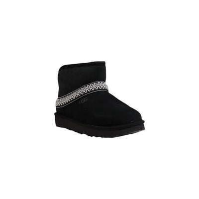 UGG Black Suede Leather Ankle Boots