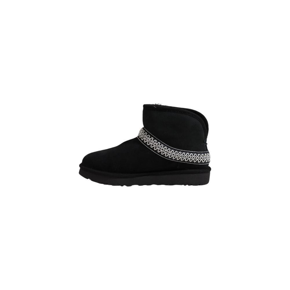 UGG Black Suede Leather Ankle Boots