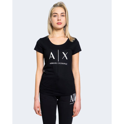 Armani Exchange Black Cotton T-Shirt