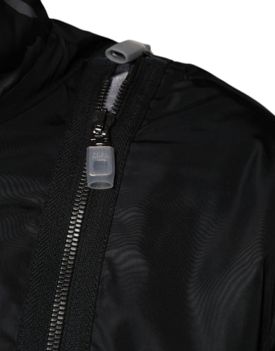 Dolce & Gabbana Black Nylon Full Zip Men Bomber Jacket