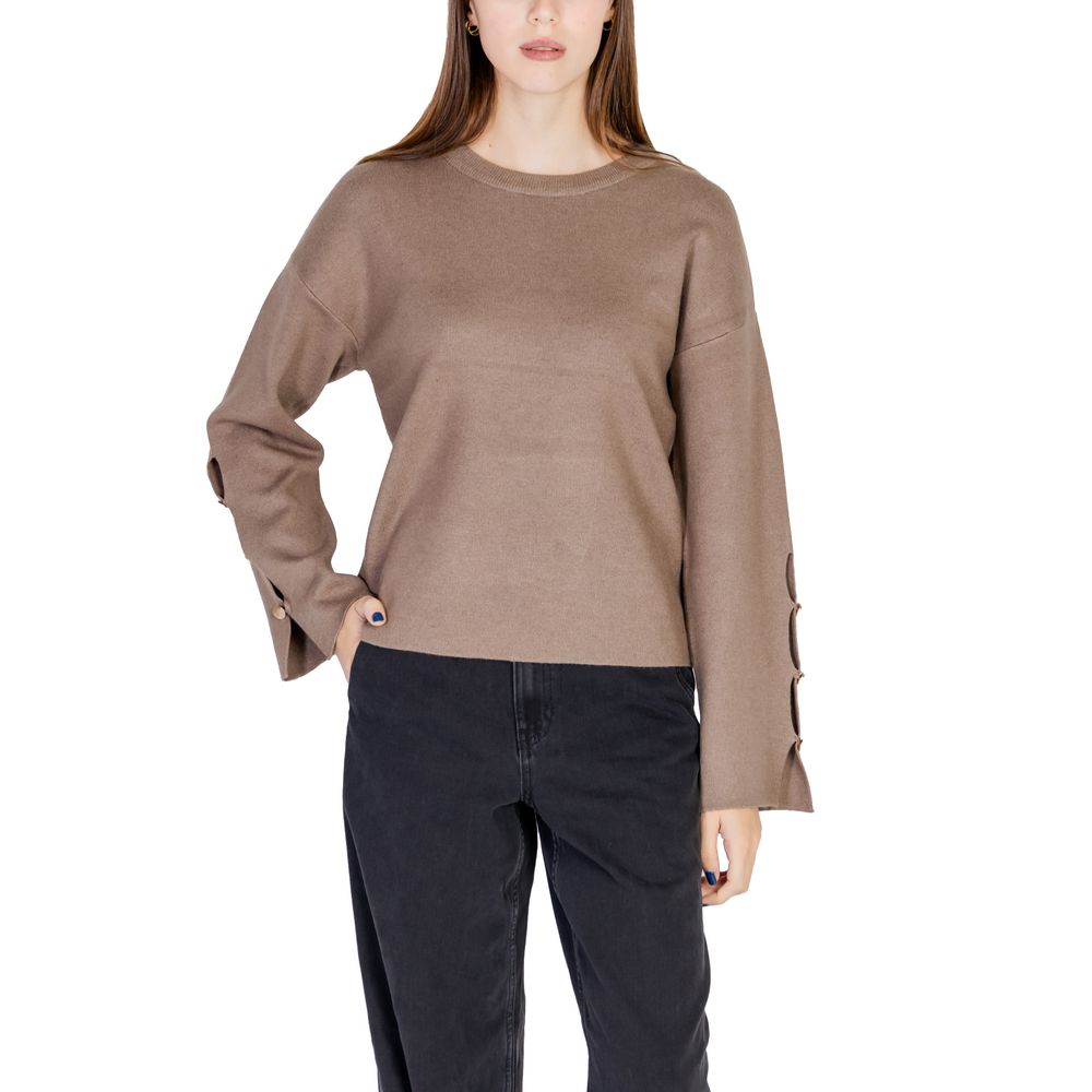 Vila Clothes Brown Viscose Sportswear