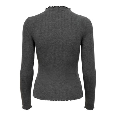 Only Gray Polyester Turtleneck