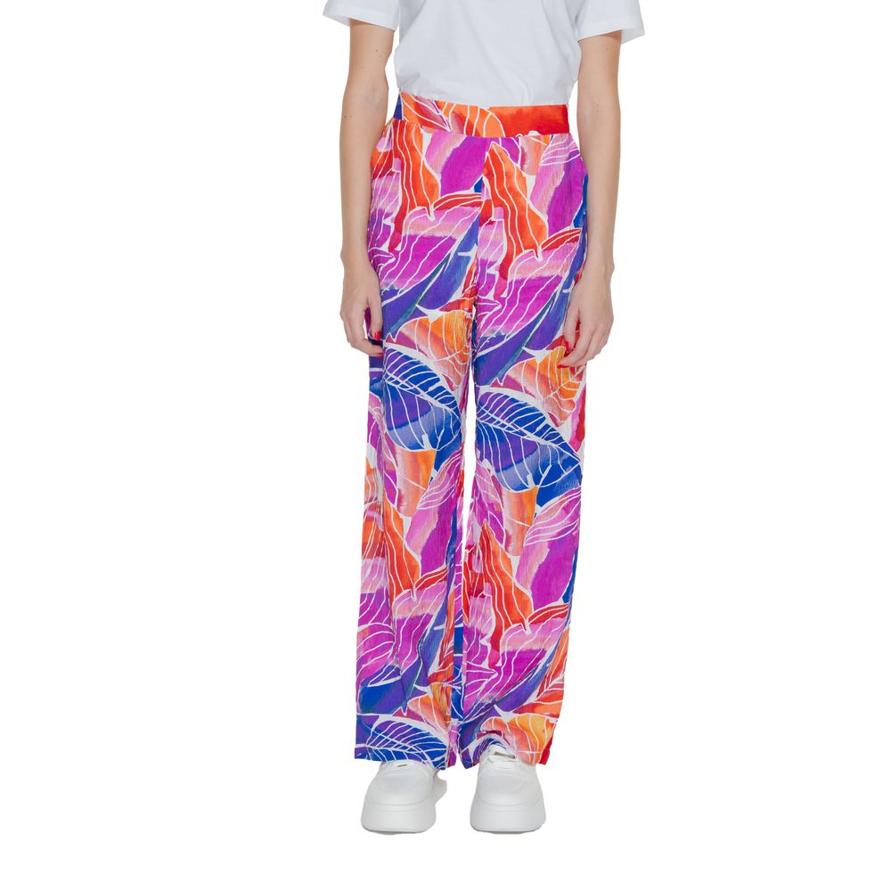 Vila Clothes Multicolor Viscose Pant