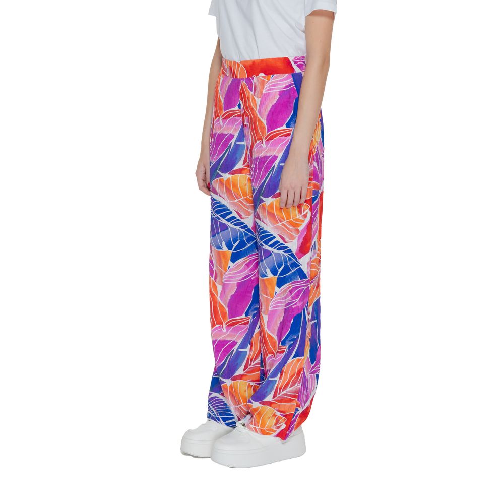 Vila Clothes Multicolor Viscose Pant