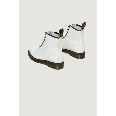 Dr. Martens White Leather Lace-Up Boots