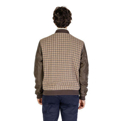 Gianni Lupo Brown Polyester Jackets & Coat