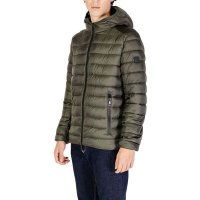 Gianni Lupo Green Polyamide Jackets & Coat