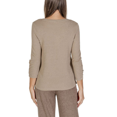 Street One Beige Polyester Long Sleeve