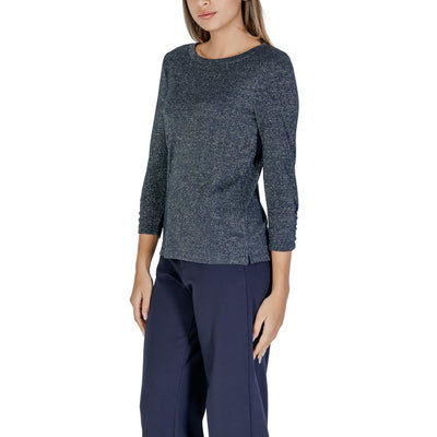 Street One Blue Polyester Long Sleeve