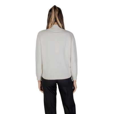 Street One Cream Polyester Sweatshirt