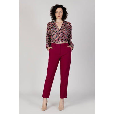 Vila Clothes Bordeaux Polyester Pant
