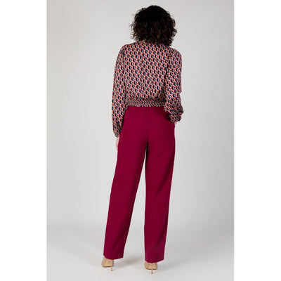 Vila Clothes Bordeaux Polyester Pant