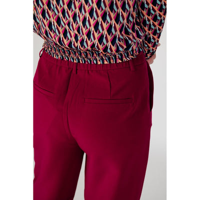 Vila Clothes Bordeaux Polyester Pant