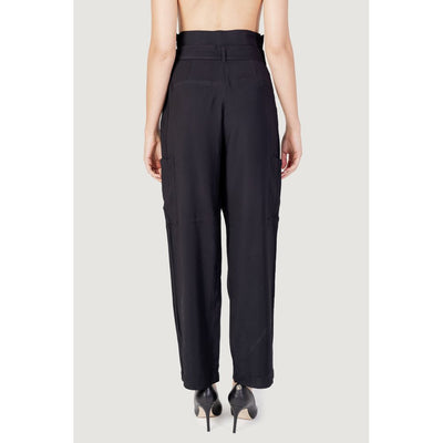 Vila Clothes Black Viscose Pant