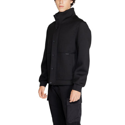 Antony Morato Black Polyester Full-Length Jacket