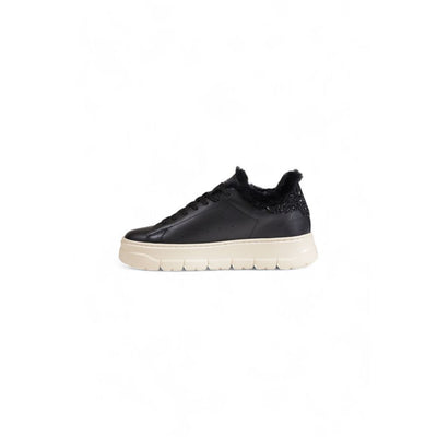 Crime London Black Leather Chunky Sneakers