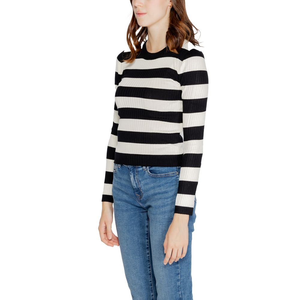 Jacqueline De Yong Black Viscose Pattern Shirt