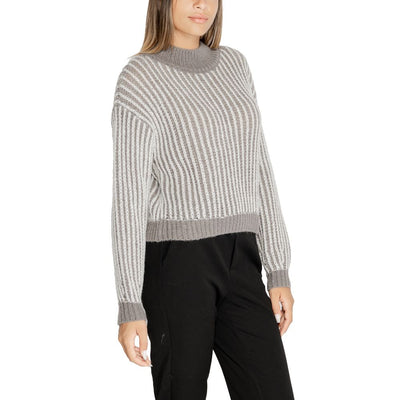 Jacqueline De Yong Gray Polyester Sweatshirt