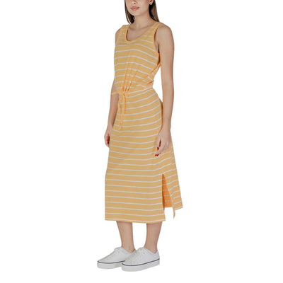B.Young Yellow Cotton Long Dress
