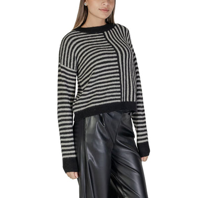 Vero Moda Black And White Recycled Polyester Sweatshirt
