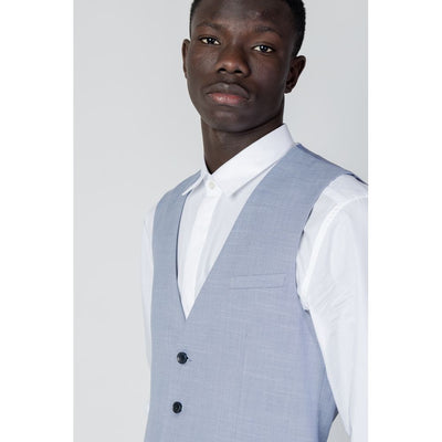 Antony Morato Blue Polyester Waistcoat
