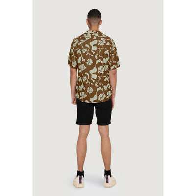 Only & Sons Brown Viscose Shortsleeve Shirt