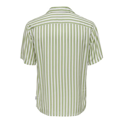 Only & Sons Green Viscose Shortsleeve Shirt