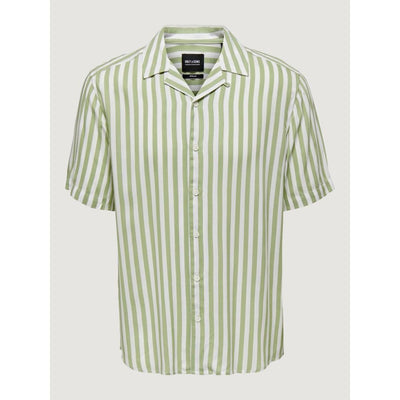 Only & Sons Green Viscose Shortsleeve Shirt