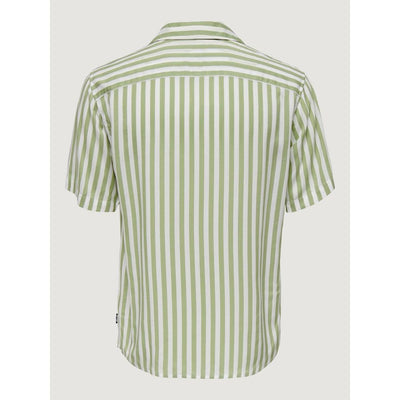 Only & Sons Green Viscose Shortsleeve Shirt