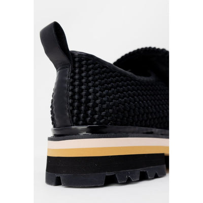 ASH Black Leather Platform Pumps