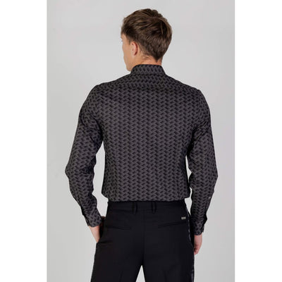 Antony Morato Gray Cotton Pattern Shirt
