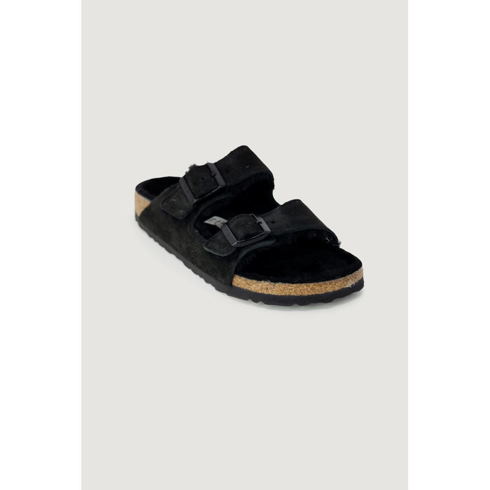 Birkenstock Black Suede Leather Slippers