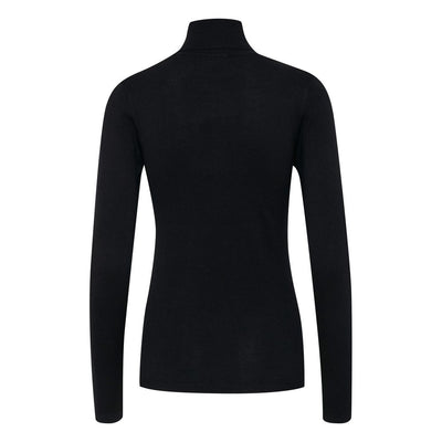 ICHI Black Viscose Turtleneck