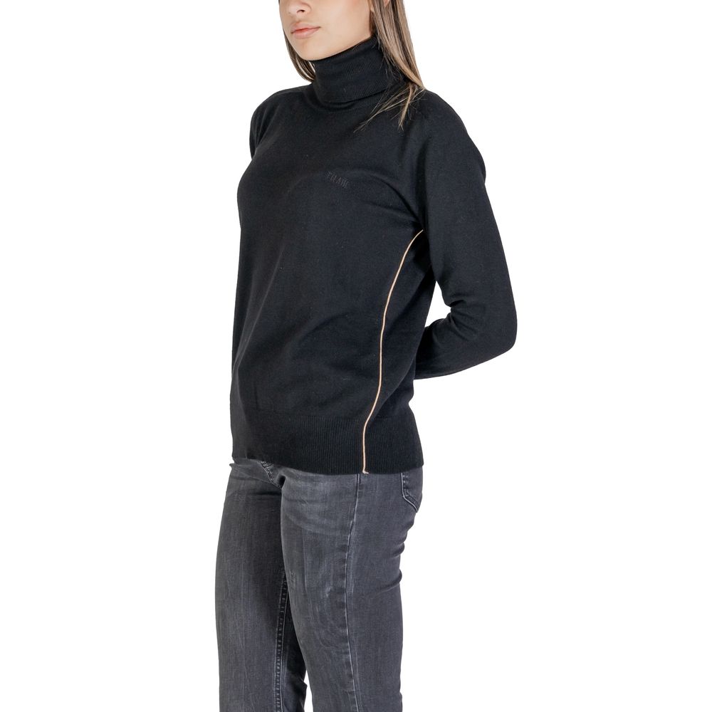 Alviero Martini Prima Classe Black Viscose Turtleneck