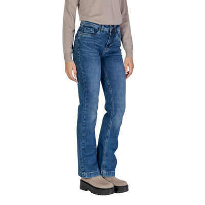 Street One Blue Cotton Mom Jeans