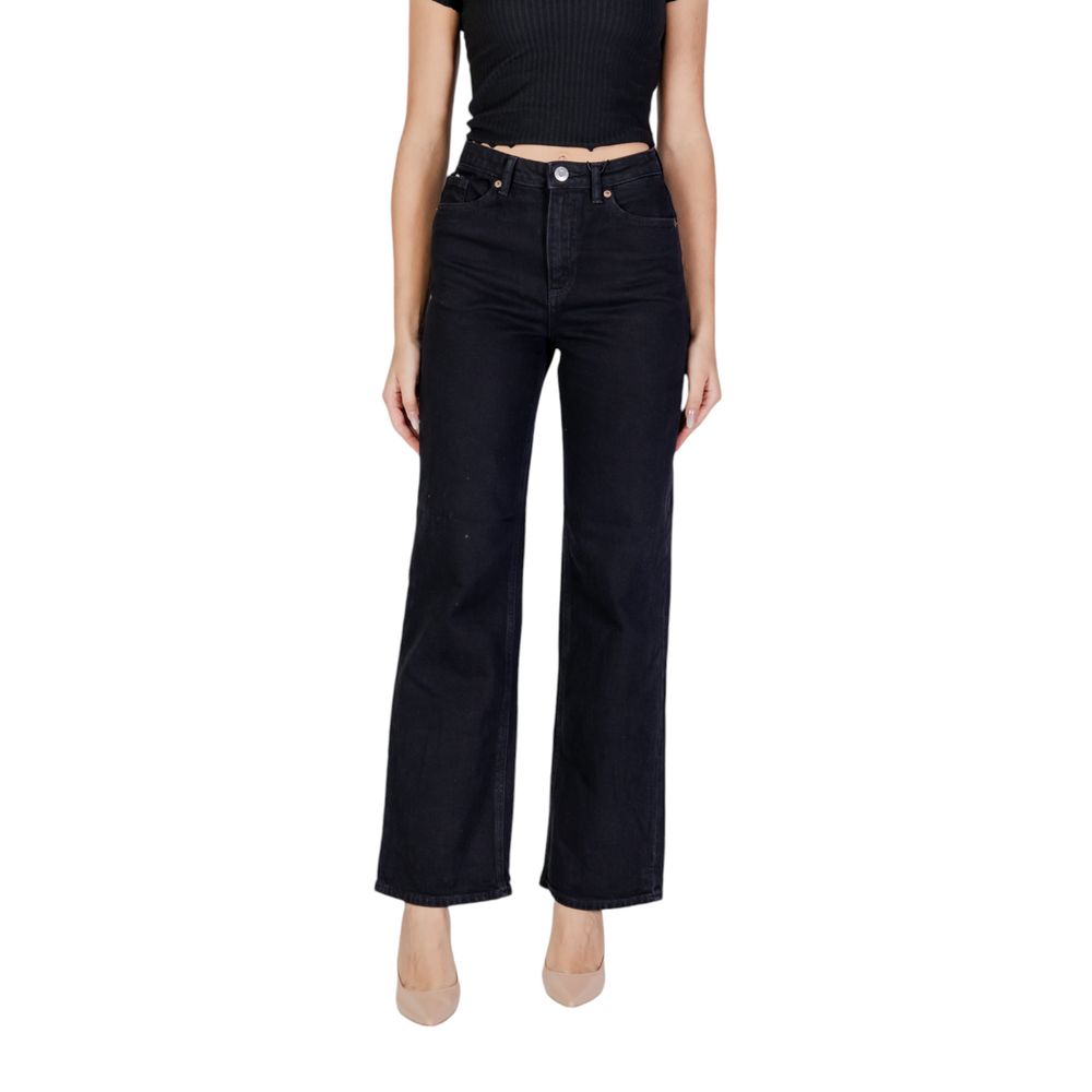 Vero Moda Black Cotton Mom Jean