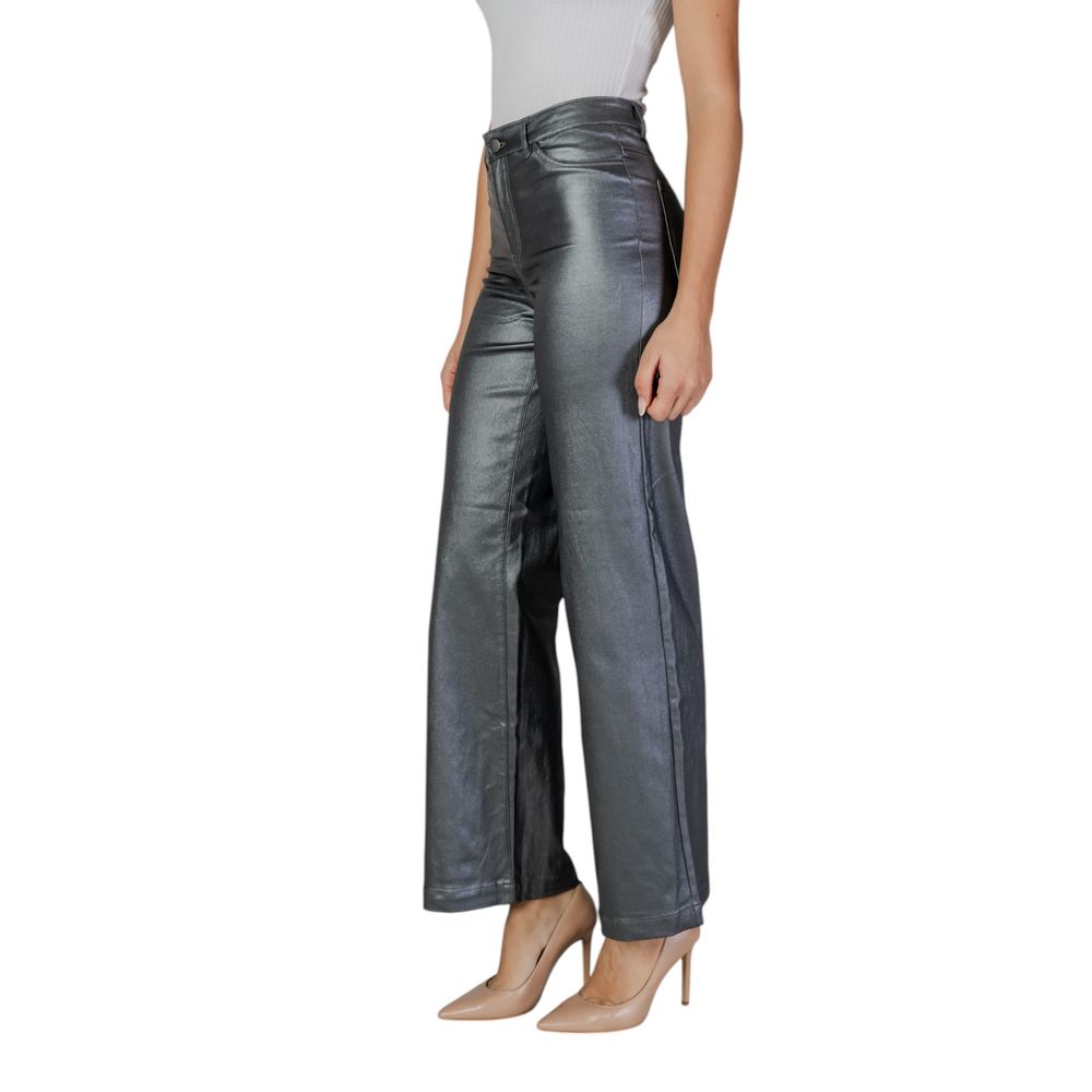 Jacqueline De Yong Silver Viscose Pant