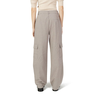 Only Beige Polyester Cargo Pants