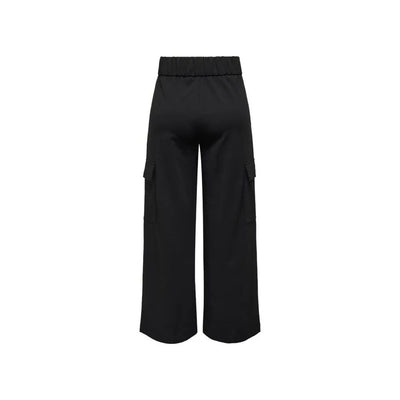Jacqueline De Yong Black Polyester Casual Pants